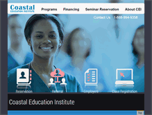 Tablet Screenshot of coastaledinstitute.com